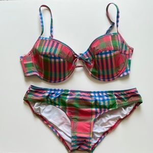 JCrew plaid bikini